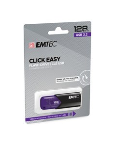 Emtec Memoria USB B110 USB3.2 Clickeasy 128GB viola ECMMD128GB113 EMTEC CHIAVETTE USB