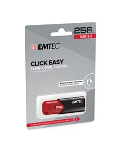 Emtec Memoria USB B110 USB3.2 Clickeasy 256GB rossa ECMMD256GB113 EMTEC CHIAVETTE USB