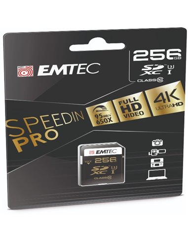 Emtec SD 256GB USH-I U3 SpeedIN ECMSD256GXC10SP EMTEC SCHEDE MEMORIA