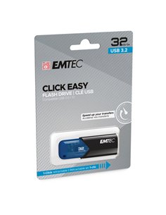 Emtec Memoria USB B110 USB3.2 Clickeasy 32GB blu ECMMD32GB113 EMTEC CHIAVETTE USB