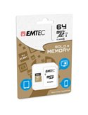 MICRO SDXC EMTEC 64GB CLASS 10 GOLD + CON ADATTATORE ECMSDM64GXC10GP