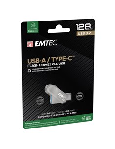 Emtec Memoria Dual USB3.2 to Type-C D280 128GB ECMMD128GD283 EMTEC CHIAVETTE USB