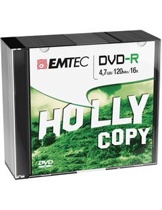 DVD-R EMTEC 4,7GB 16X SLIM CASE (kit 10pz) ECOVR471016SL EMTEC CD/DVD/BLU-RAY