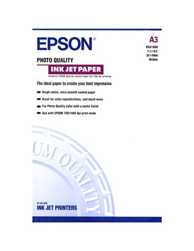 RISMA 100 FG CARTA SPECIALE 720DPI/1440DPI A3 105G C13S041068 EPSON INKJET