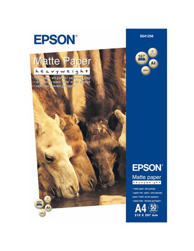 CARTA FOTOGRAFICA MATTE 50fg 167gr 210x297mm A4 ALTO SPESSORE EPSON C13S041256 EPSON INKJET