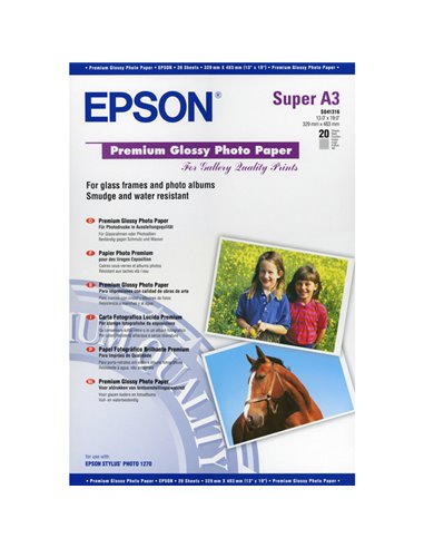 RISMA 20 FG CARTA A3+ FOTOG. PREMIUM LUCIDA 255G (S041289) C13S041316 EPSON INKJET