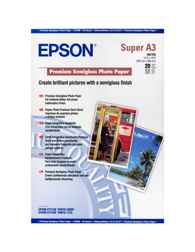 RISMA 20 FG CARTA FOTO SEMILUCIDA PREMIUM A3+ 251G C13S041328 EPSON INKJET