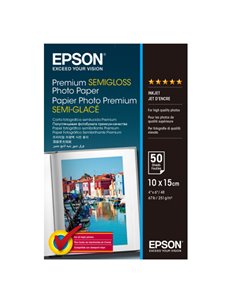 CARTA FOTOGRAFICA SEMILUCIDA PREMIUM 50fg 251gr 10x15cm (4x6") EPSON C13S041765 EPSON INKJET