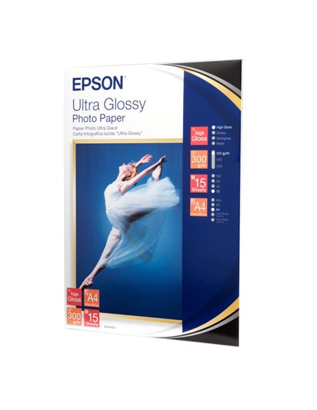 CARTA FOTOGRAFICA LUCIDA ULTRA 15fg 210x297mm A4 300gr EPSON C13S041927 EPSON INKJET