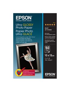 CARTA FOTOGRAFICA LUCIDA ULTRA FORMATO 50fg 10X15CM (4X6") 300gr EPSON C13S041943 EPSON INKJET