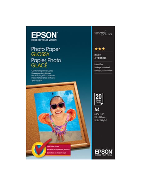 CARTA FOTOGRAFICA LUCIDA GOOD 20fg 200gr 210x297mm A4 EPSON C13S042538 EPSON INKJET