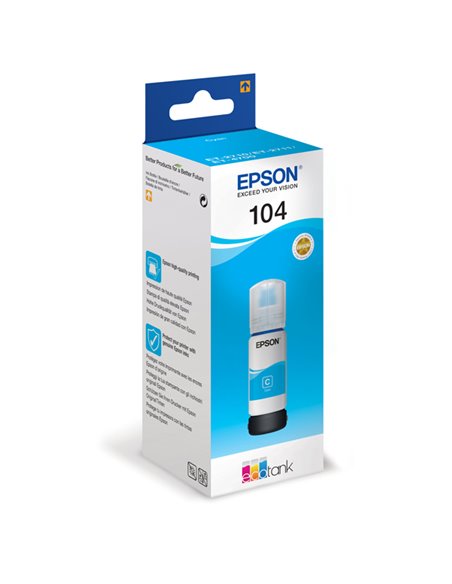 CARTUCCIA INCHIOSTRO 104, FLACONE CIANO DA 65 ml C13T00P240 EPSON INKJET
