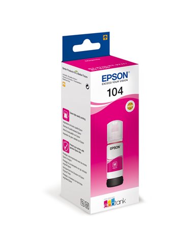 CARTUCCIA INCHIOSTRO 104, FLACONE MAGENTA DA 65ML C13T00P340 EPSON INKJET