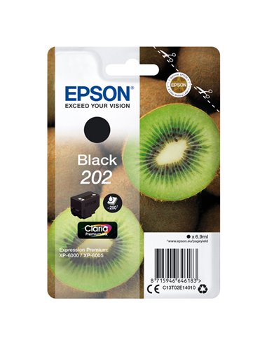 CARTUCCIA INCHIOSTRO NERO 202 KIWI C13T02E14010 EPSON PRODOTTI PER STAMPANTI GRAFICHE