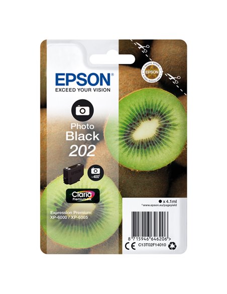 CARTUCCIA INCHIOSTRO NERO PHOTO 202 KIWI C13T02F14010 EPSON PRODOTTI PER STAMPANTI GRAFICHE