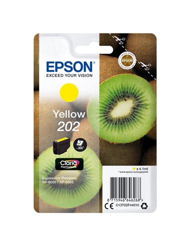 CARTUCCIA INCHIOSTRO GIALLO 202 KIWI C13T02F44010 EPSON PRODOTTI PER STAMPANTI GRAFICHE