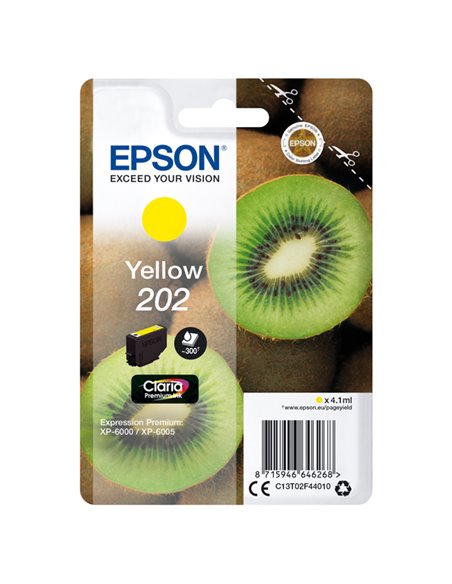 CARTUCCIA INCHIOSTRO GIALLO 202 KIWI C13T02F44010 EPSON PRODOTTI PER STAMPANTI GRAFICHE