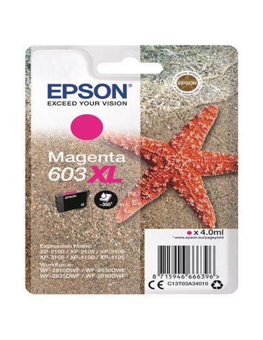 Cartuccia di inchiostro Epson Magenta serie 603XL Stella Marina C13T03A34010