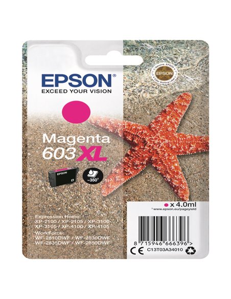 Cartuccia di inchiostro Epson Magenta serie 603XL Stella Marina C13T03A34010
