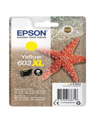 Cartuccia di inchiostro Epson Giallo serie 603XL Stella Marina C13T03A44010 EPSON INKJET
