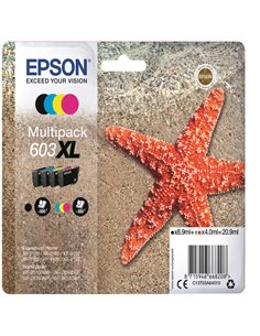 Cartucce di inchiostro Epson Multipack BK/C/M/Y XL serie 603 Stella Marina C13T03A64010 EPSON INKJET