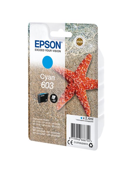 Cartuccia di inchiostro Epson Ciano serie 603 Stella Marina C13T03U24010 EPSON INKJET