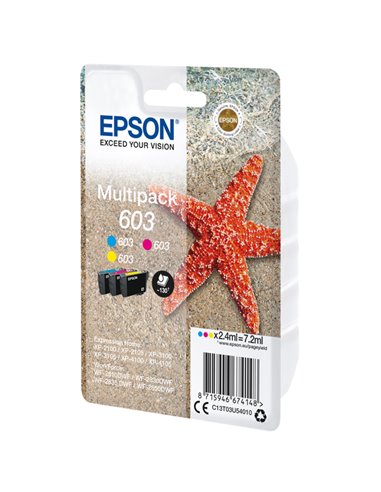 Cartucce di inchiostro Epson Multipack C/M/Y serie 603 Stella Marina C13T03U54010 EPSON INKJET