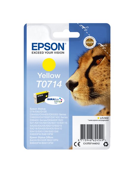 CARTUCCIA INCHIOSTRO GIALLO A PIGMENTI DURABRITE ULTRA STYLUS D78 BLISTER RS C13T07144012 EPSON INKJET