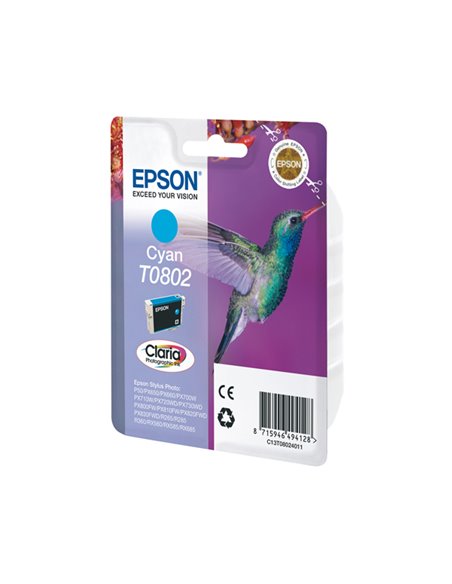 CARTUCCIA CIANO STYLUS PHOTO R265 R360 BLISTER RS C13T08024011 EPSON INKJET