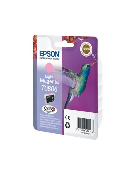CARTUCCIA MAGENTA-CHIARO STYLUS PHOTO R265 R360 BLISTER CON RF C13T08064011 EPSON INKJET