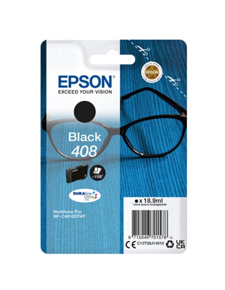 Epson Cartuccia DURABrite Ultra, 408 Nero C13T09J14010
