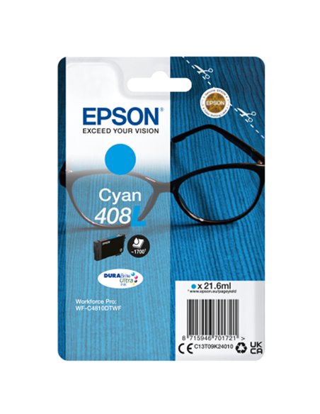 Epson Cartuccia DURABrite Ultra, 408L Ciano C13T09K24010 EPSON PRODOTTI PER STAMPANTI GRAFICHE