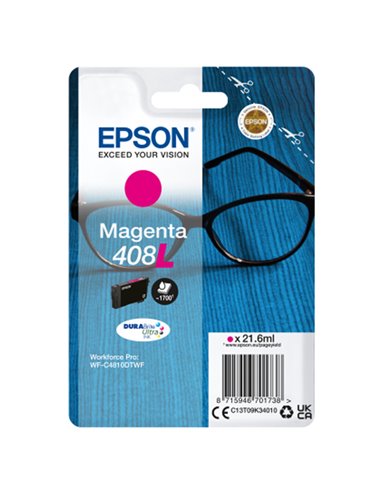 Epson Cartuccia DURABrite Ultra, 408L Magenta C13T09K34010 EPSON PRODOTTI PER STAMPANTI GRAFICHE