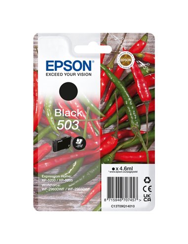 Epson Cartuccia 503 Peperoncino Nero 4,6 ml C13T09Q14010 EPSON INKJET