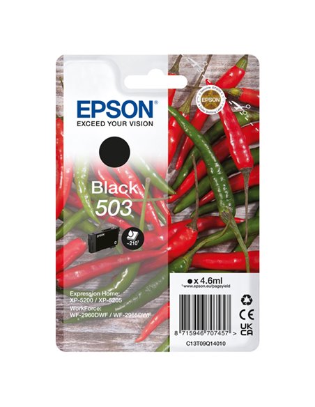 Epson Cartuccia 503 Peperoncino Nero 4,6 ml C13T09Q14010 EPSON INKJET