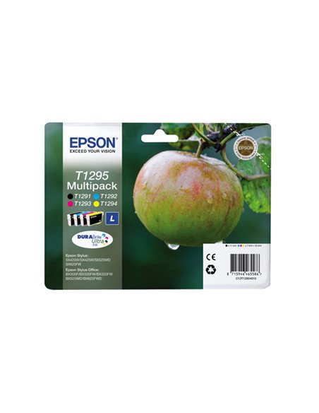 MULTIPACK NERO CIANO MAGENTA GIALLO SX420W BX305F BX320FW C13T12954012 EPSON INKJET