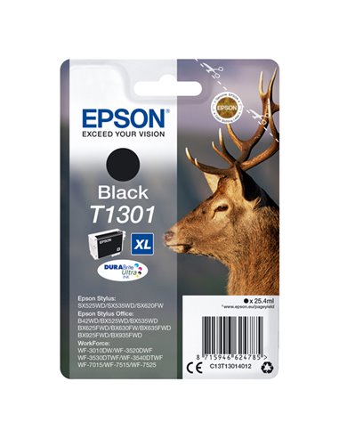 CARTUCCIA NERO XL T 1301 CERVO C13T13014012 EPSON INKJET
