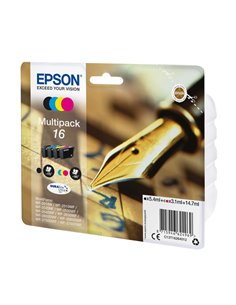 MULTIPACK CONTENENTE N.4 CARTUCCE A PIGMENTI, SERIE 16/PENNA E CRUCIVE C13T16264012