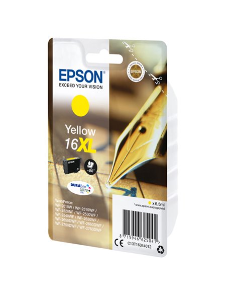 CARTUCCIA A PIGMENTI GIALLO EPSON DURABRITE ULTRA SERIE 16XL/PENNA E CRUCIVERBA C13T16344012 EPSON INKJET
