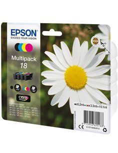 MULTIPACK 18 CONTENENTE N.4 CARTUCCE SERIE 18/MARGHERITA C13T18064012 EPSON INKJET