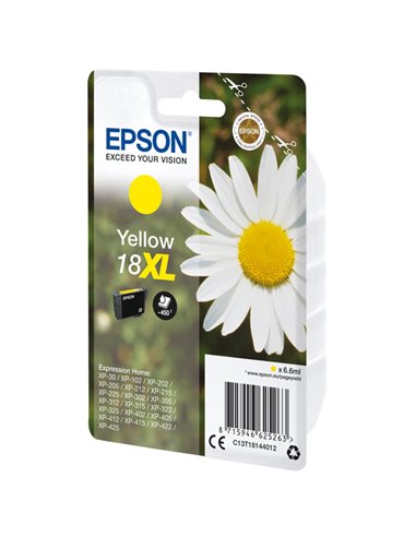CARTUCCIA GIALLO EPSON CLARIA HOME SERIE 18XL/MARGHERITA IN CONFEZIONE BLISTER R C13T18144012 EPSON INKJET