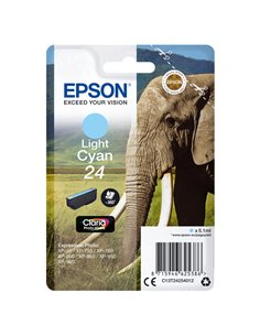 CARTUCCIA CIANO-CHIARO CLARIA PHOTO HD SERIE 24 ELEFANTE C13T24254012 EPSON INKJET