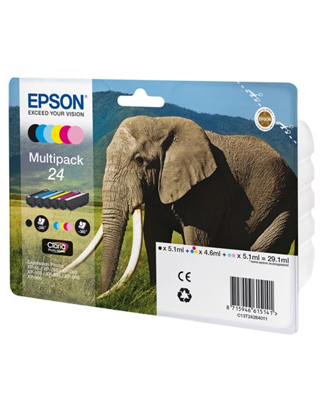 MULTIPACK 6-COLORS 24 CLARIA PHOTO HD INK C13T24284011 EPSON INKJET