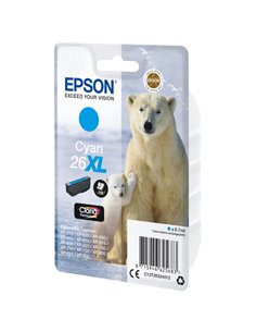 CARTUCCIA CIANO EPSON CLARIA PREMIUM, SERIE 26XL/ORSO POLARE, IN BLISTER C13T26324012 EPSON INKJET