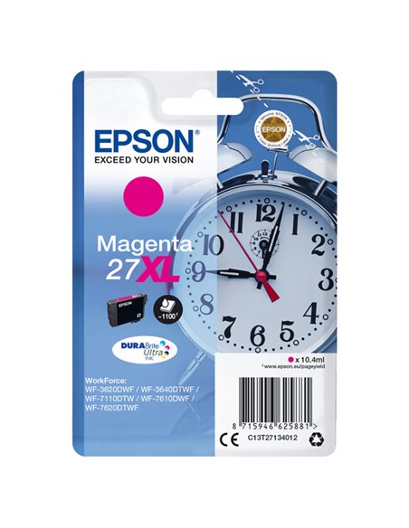 CARTUCCIA INCHIOSTRO MAGENTA DURABRITE ULTRA, SERIE 27XL /SVEGLIA C13T27134012 EPSON PRODOTTI PER STAMPANTI GRAFICHE