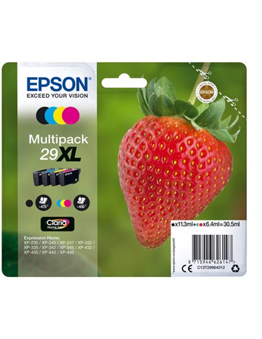 CONF. 4 CARTUCCE INK 1 X COLORE SRIE 29XL FRAGOLA C13T29964012
