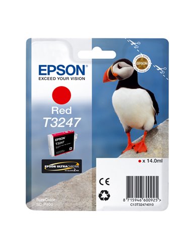 CARTUCCIA ROSSO T3247 PER SURECOLOR P-400 C13T32474010 EPSON INKJET