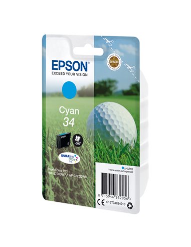 CARTUCCIA INCHIOSTRO CIANO 34 PALLINA DA GOLF C13T34624010 EPSON PRODOTTI PER STAMPANTI GRAFICHE