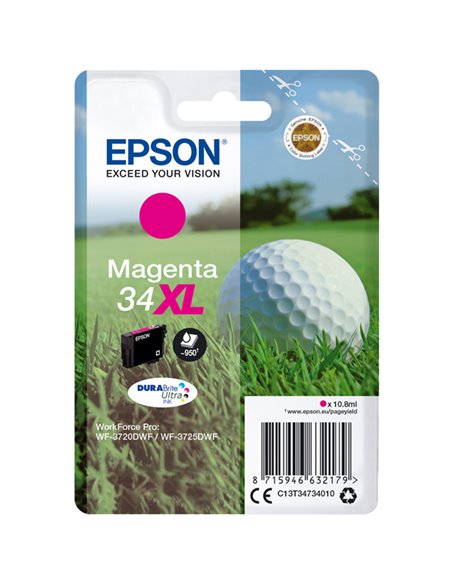 CARTUCCIA INCHIOSTRO MAGENTA SERIE 34XL T3473 C13T34734010 EPSON PRODOTTI PER STAMPANTI GRAFICHE