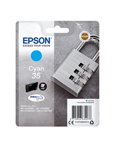 CARTUCCIA INCHIOSTRO CIANO SERIE 35 LUCCHETTO T3582 C13T35824010 EPSON PRODOTTI PER STAMPANTI GRAFICHE